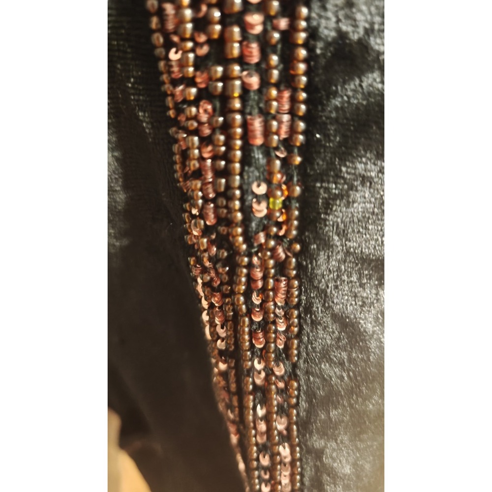 Soft Surroundings Velvet Black Heavy Beaded Beads Embellished Jacket Size 1X EUC - Picture 8 of 11